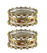 Golden Stone Brass Bangle