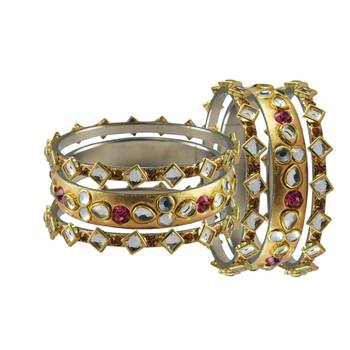 Golden Stone Brass Bangle 2