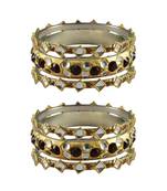 Golden Stone Brass Bangle