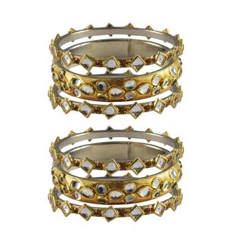 Golden Stone Brass Bangle 1