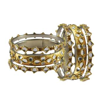 Golden Stone Brass Bangle 2
