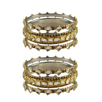 Golden Stone Brass Bangle 1