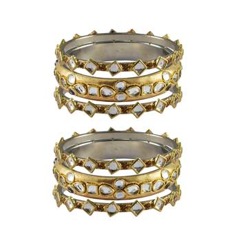 Golden Stone Brass Bangle 1