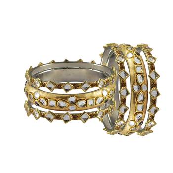 Golden Stone Brass Bangle 2