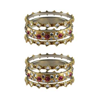 Golden Stone Brass Bangle 1