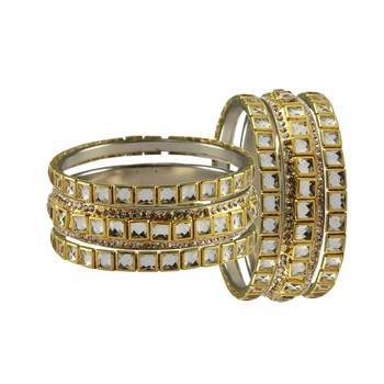 Golden Stone Brass Bangle 2
