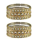 Golden Stone Brass Bangle