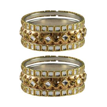 Golden Stone Brass Bangle 1