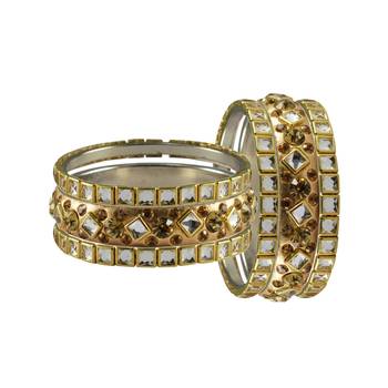 Golden Stone Brass Bangle 2