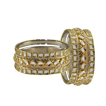 Golden Stone Brass Bangle 2