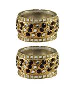 Golden Stone Brass Bangle