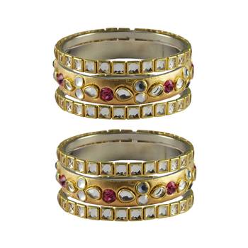 Golden Stone Brass Bangle 1