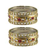 Golden Stone Brass Bangle