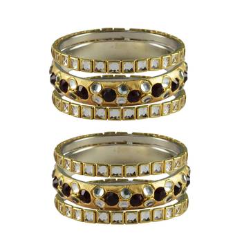 Golden Stone Brass Bangle 1