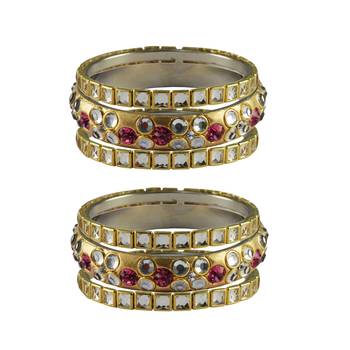 Golden Stone Brass Bangle 1