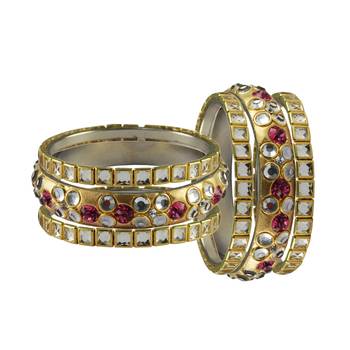Golden Stone Brass Bangle 2