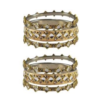 Golden Stone Brass Bangle 1