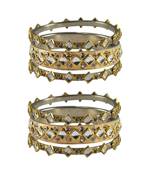 Golden Stone Brass Bangle