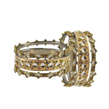 Golden Stone Brass Bangle 2