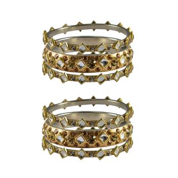 Golden Stone Brass Bangle 1