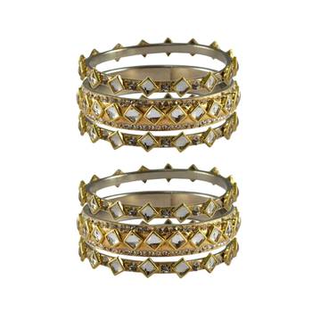 Golden Stone Brass Bangle 1