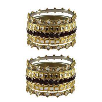 Golden Stone Brass Bangle 1