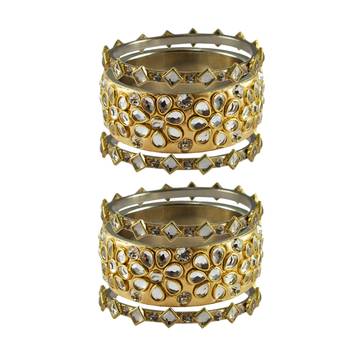 Golden Stone Brass Bangle 1