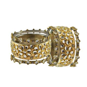 Golden Stone Brass Bangle 2