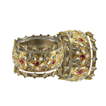 Golden Stone Brass Bangle 2