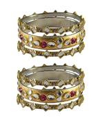 Golden Stone Brass Bangle