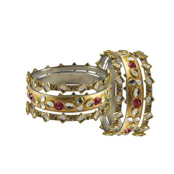 Golden Stone Brass Bangle 2