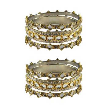 Golden Stone Brass Bangle 1