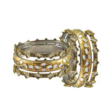 Golden Stone Brass Bangle 2