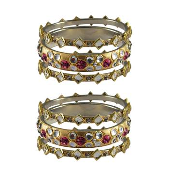 Golden Stone Brass Bangle 1