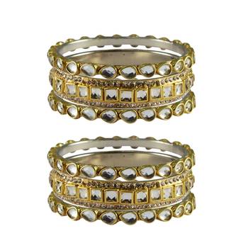 Golden Stone Brass Bangle 1