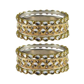 Golden Stone Brass Bangle 1