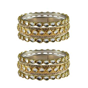 Golden Stone Brass Bangle 1