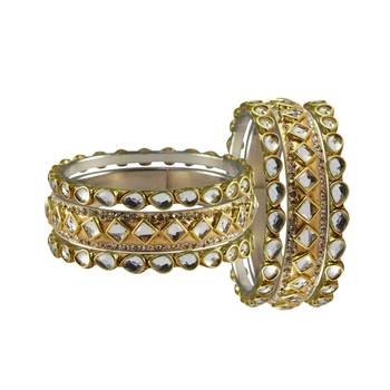 Golden Stone Brass Bangle 2