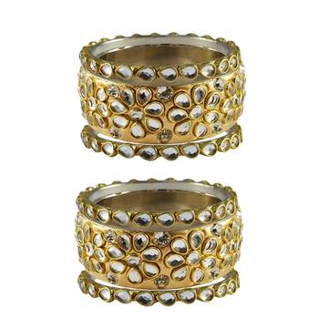 Golden Stone Brass Bangle 1