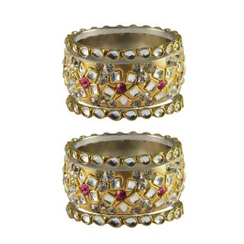 Golden Stone Brass Bangle 1