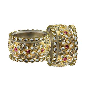 Golden Stone Brass Bangle 2