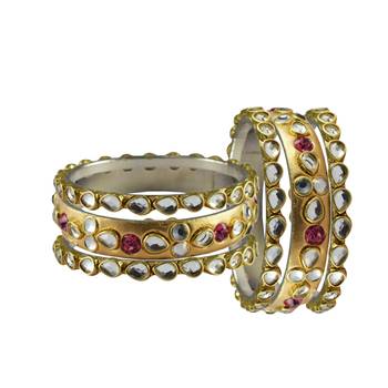 Golden Stone Brass Bangle 2