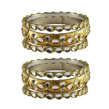 Golden Stone Brass Bangle 1