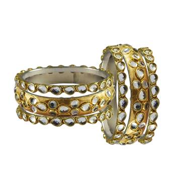 Golden Stone Brass Bangle 2