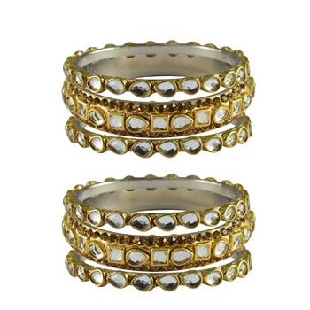Golden Stone Brass Bangle 1