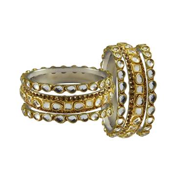 Golden Stone Brass Bangle 2