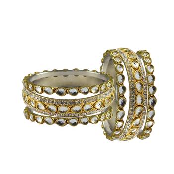 Golden Stone Brass Bangle 2