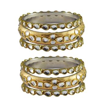 Golden Stone Brass Bangle 1