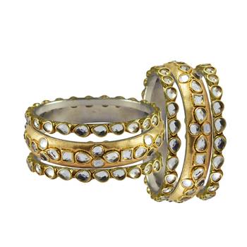 Golden Stone Brass Bangle 2
