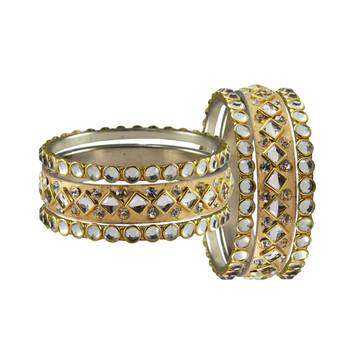 Golden Stone Brass Bangle 2